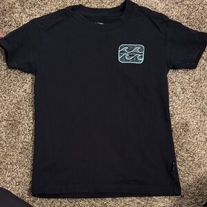 Black Kids T-Shirt with Wave Logo